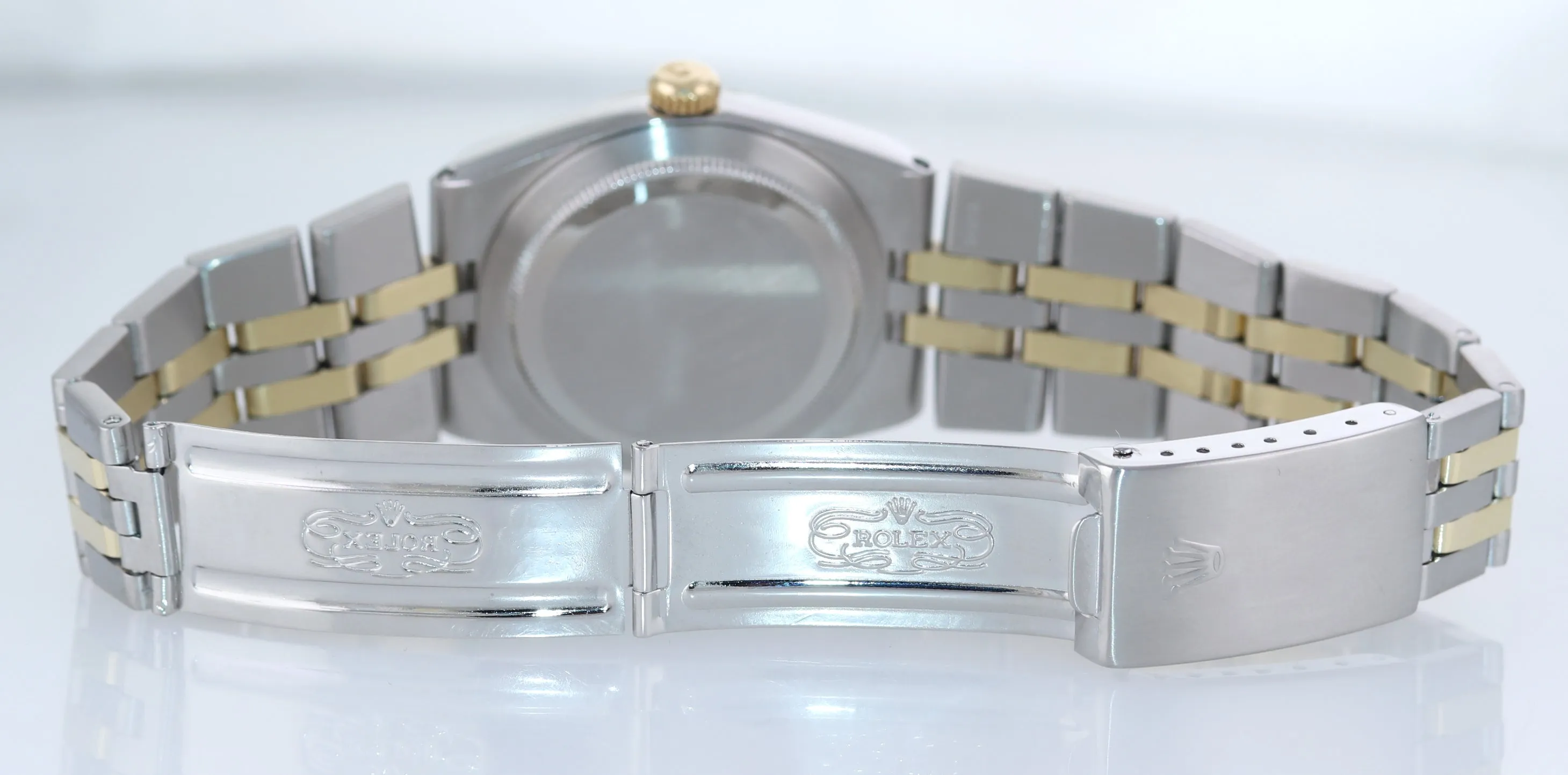 Rolex OysterQuartz DateJust 17013 Two-Tone Gold Steel Champagne Integral Watch