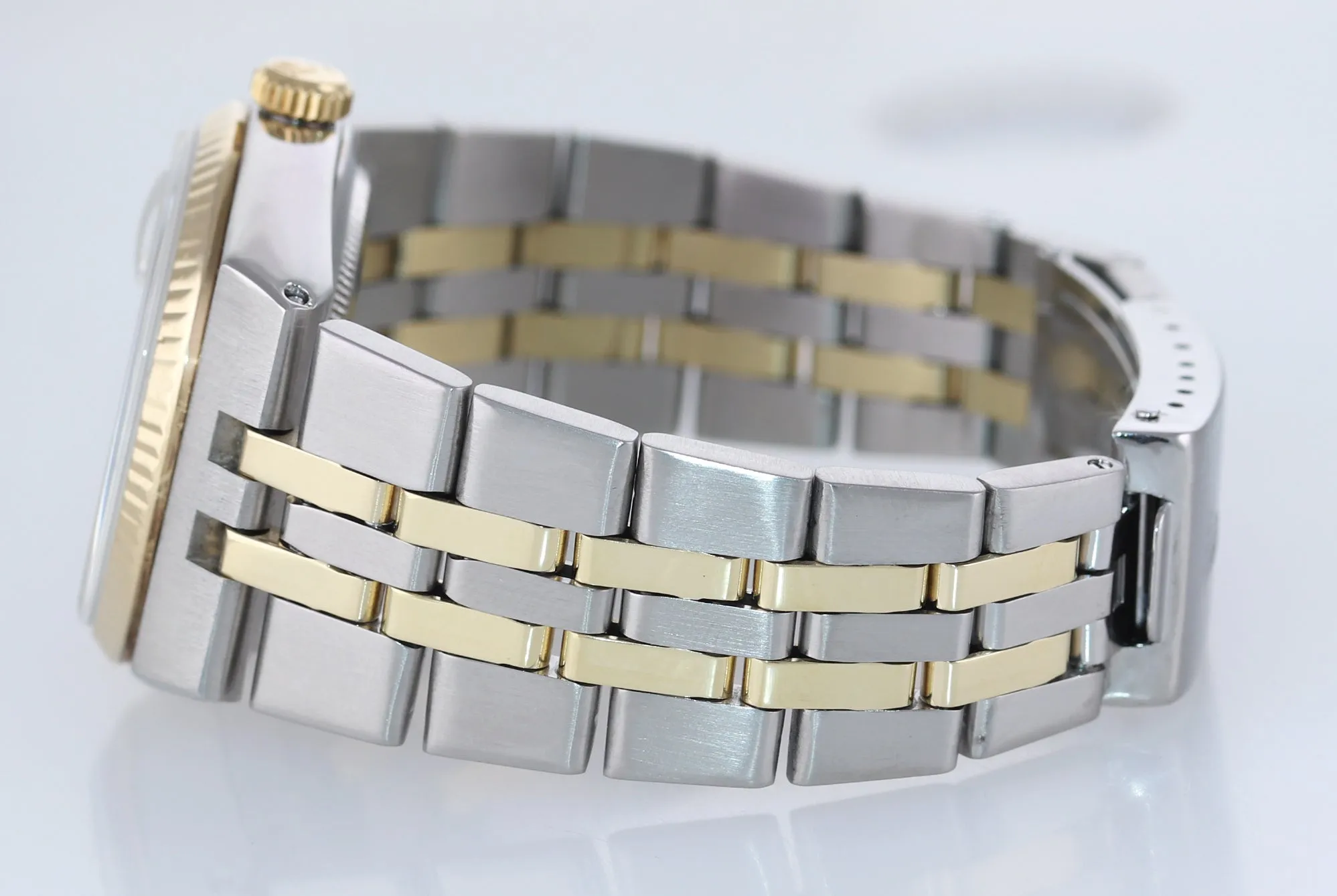 Rolex OysterQuartz DateJust 17013 Two-Tone Gold Steel Champagne Integral Watch
