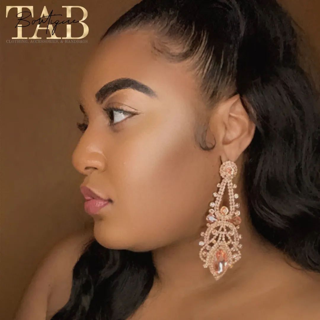 Rose Gold Chandelier Earrings