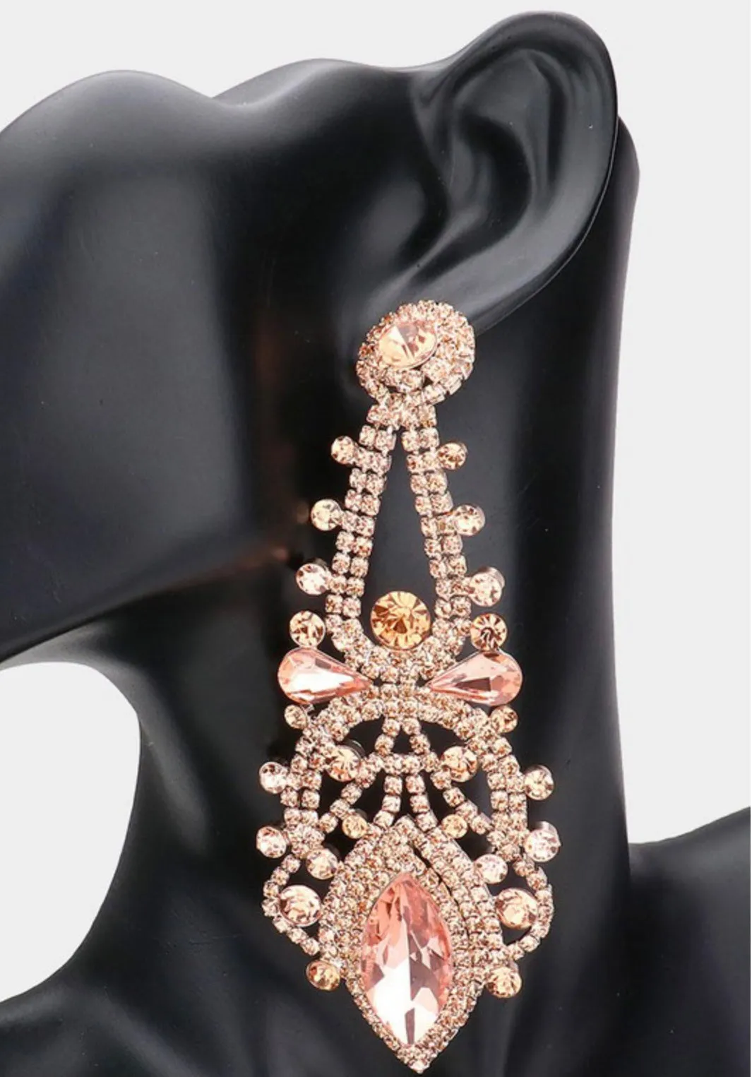 Rose Gold Chandelier Earrings
