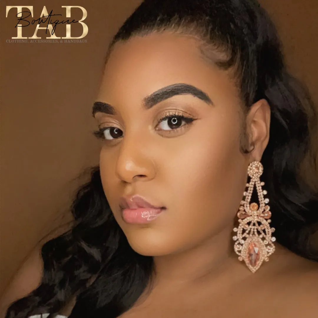 Rose Gold Chandelier Earrings