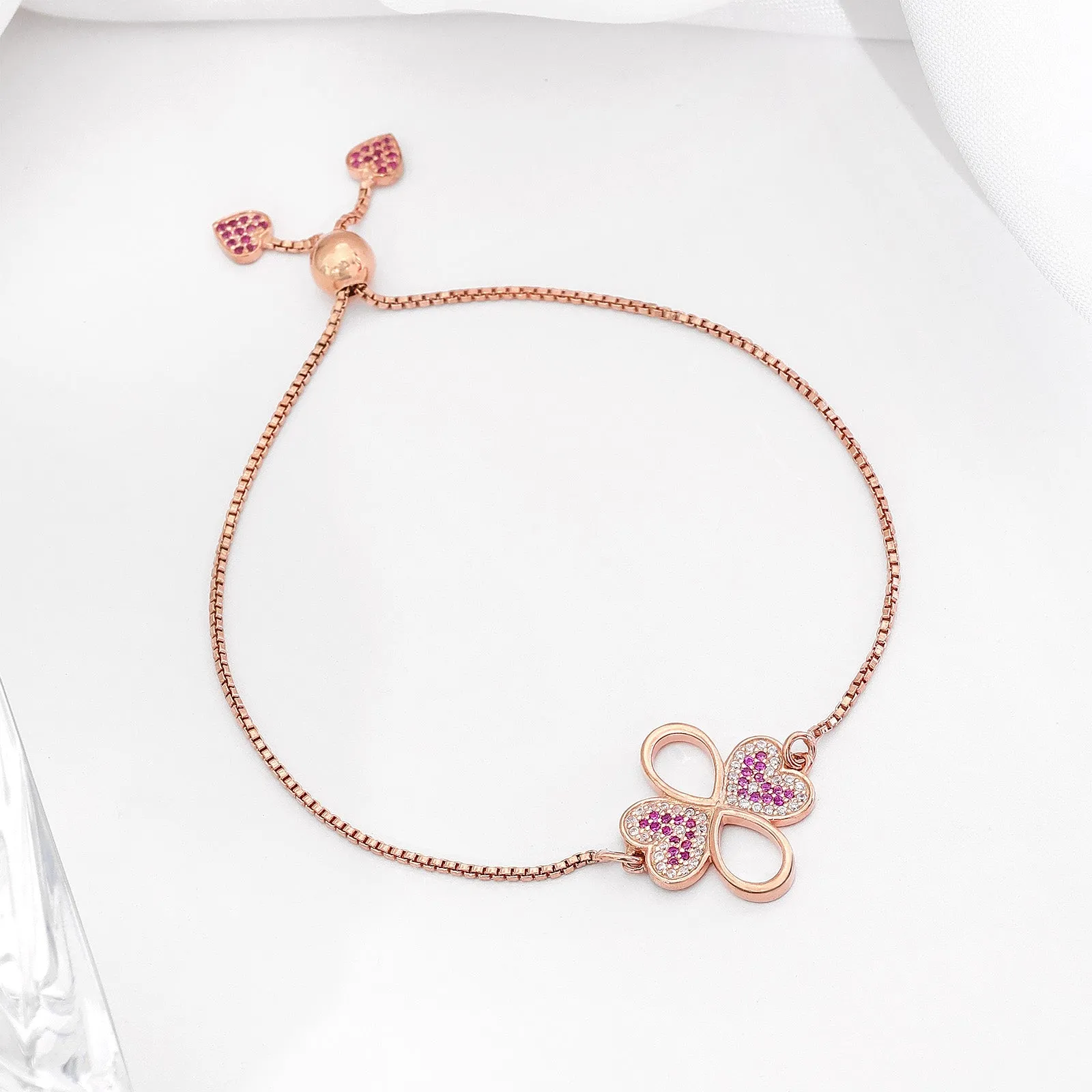 Rose Gold Forever Infinity Love 925 Sterling Silver Bracelet