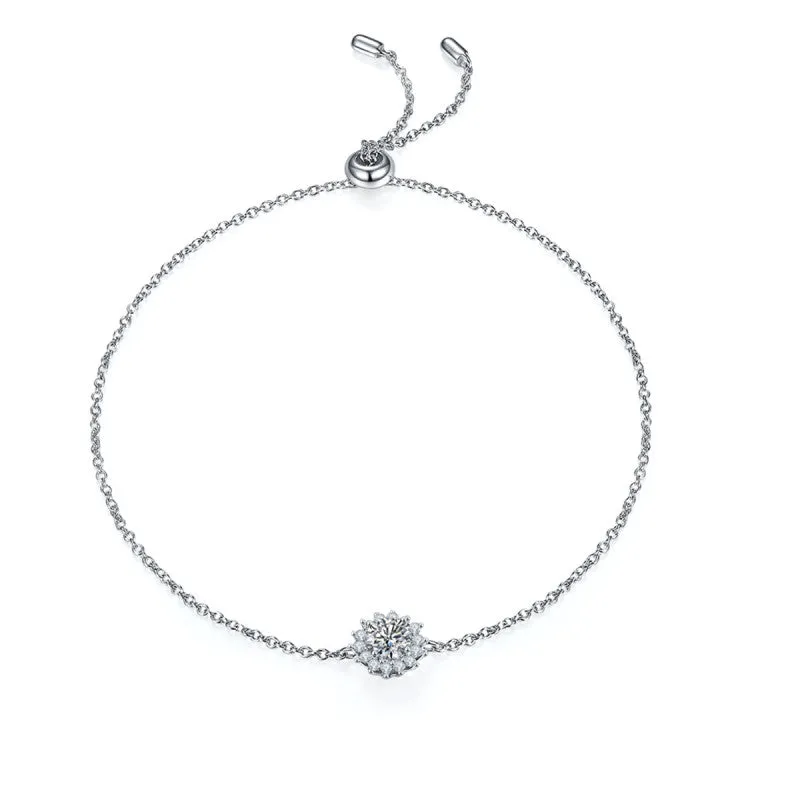 Round Cut Moissanite Diamond Bracelet