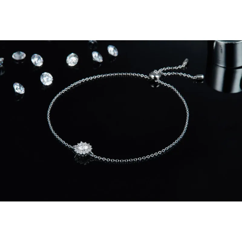 Round Cut Moissanite Diamond Bracelet