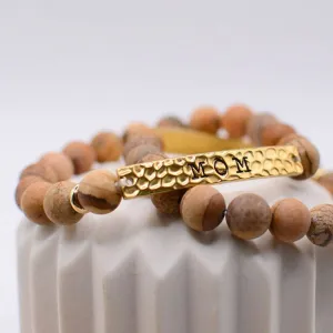 RTS / MOM Stone Stretch Bracelet: Pink