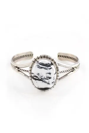 Samson Edsitty White Buffalo Turquoise Bracelet