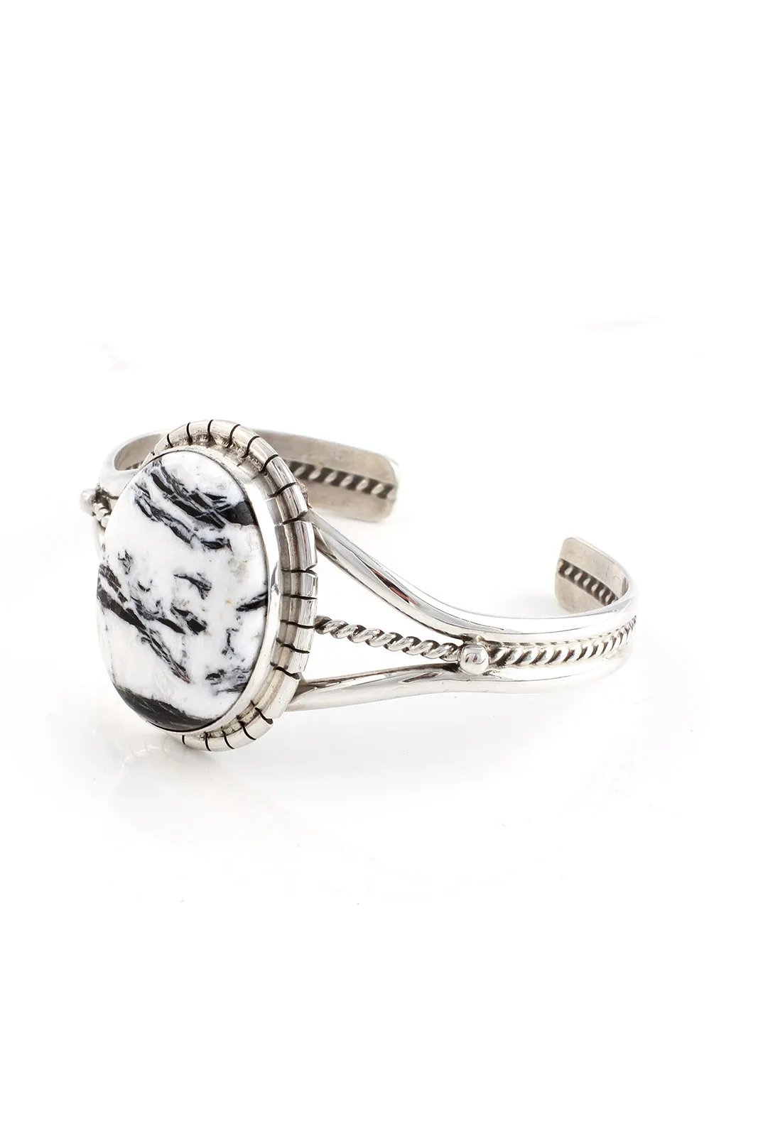 Samson Edsitty White Buffalo Turquoise Bracelet