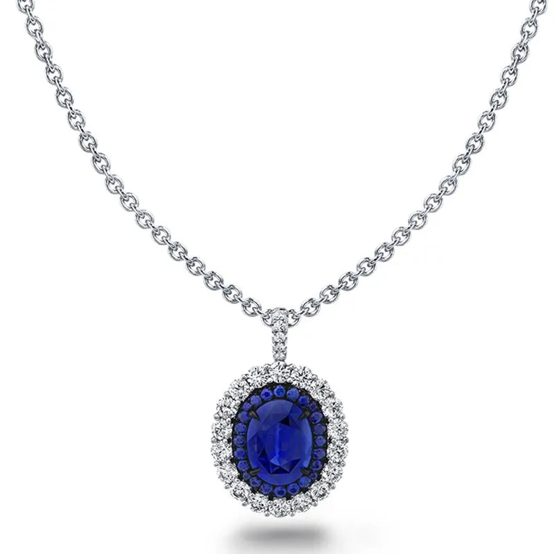 Sapphire & Diamond Necklace