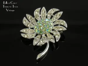 Sarah Coventry Brooch Pin Mountain Flower 1960s Vintage