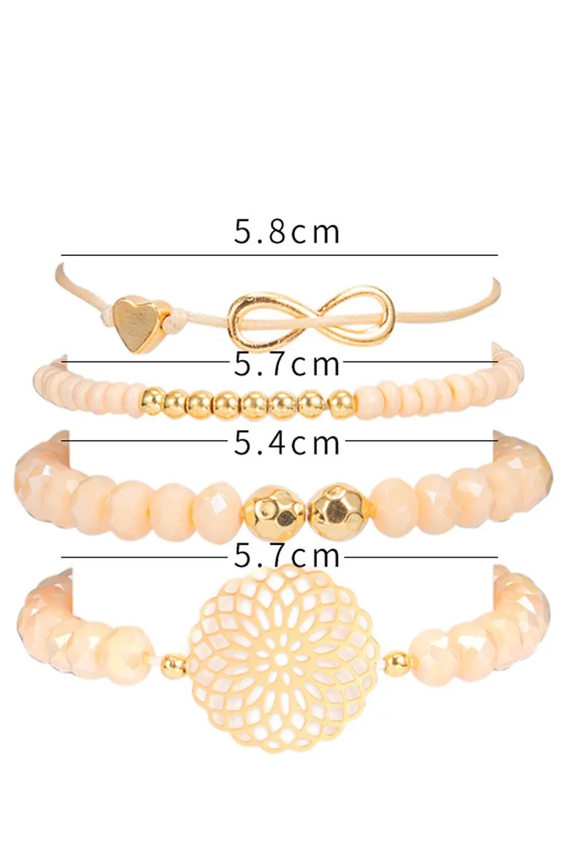 Set Of Beaded Infinity Bracelets