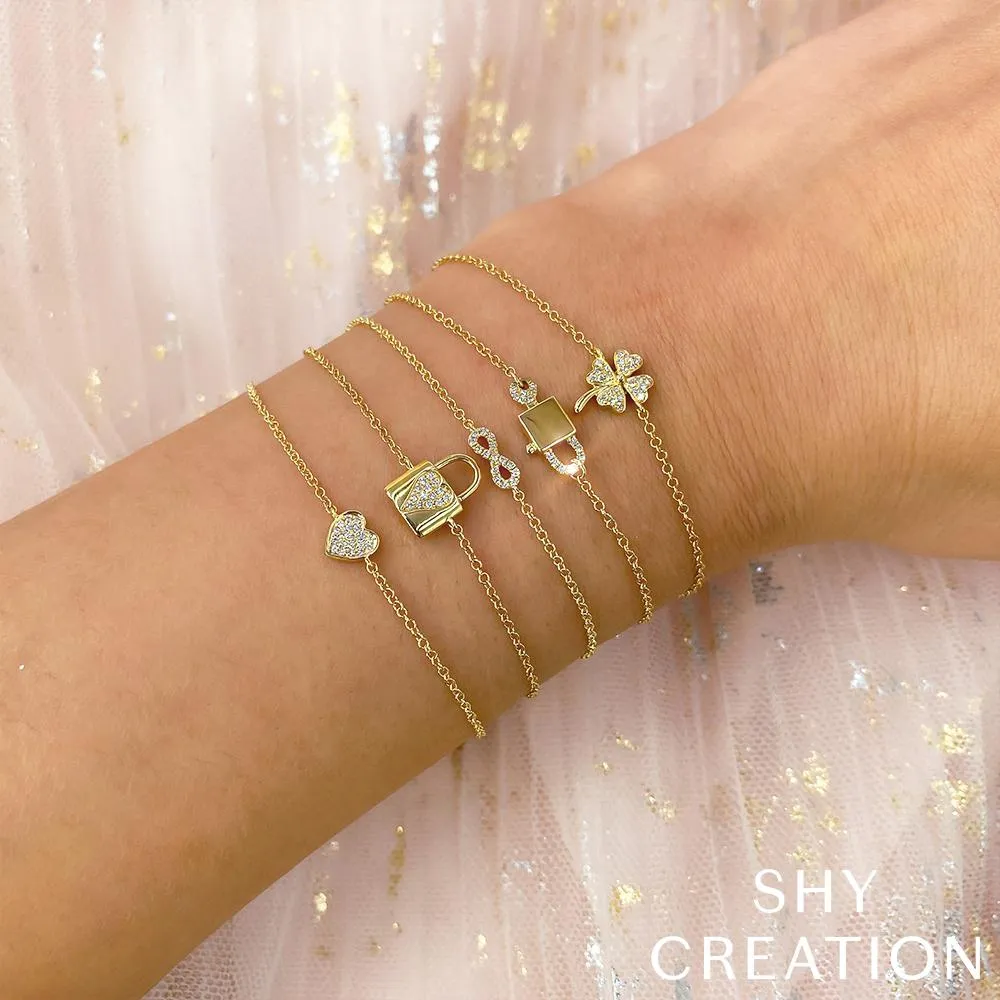 Shy Creation 0.04Ct Diamond Infinity Bracelet SC55004315