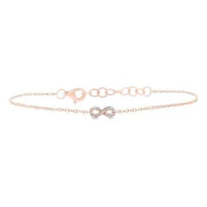 Shy Creation 0.04Ct Diamond Infinity Bracelet SC55004315