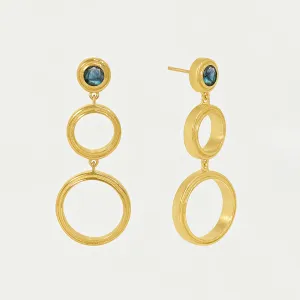 Signet Triple Drop Earrings