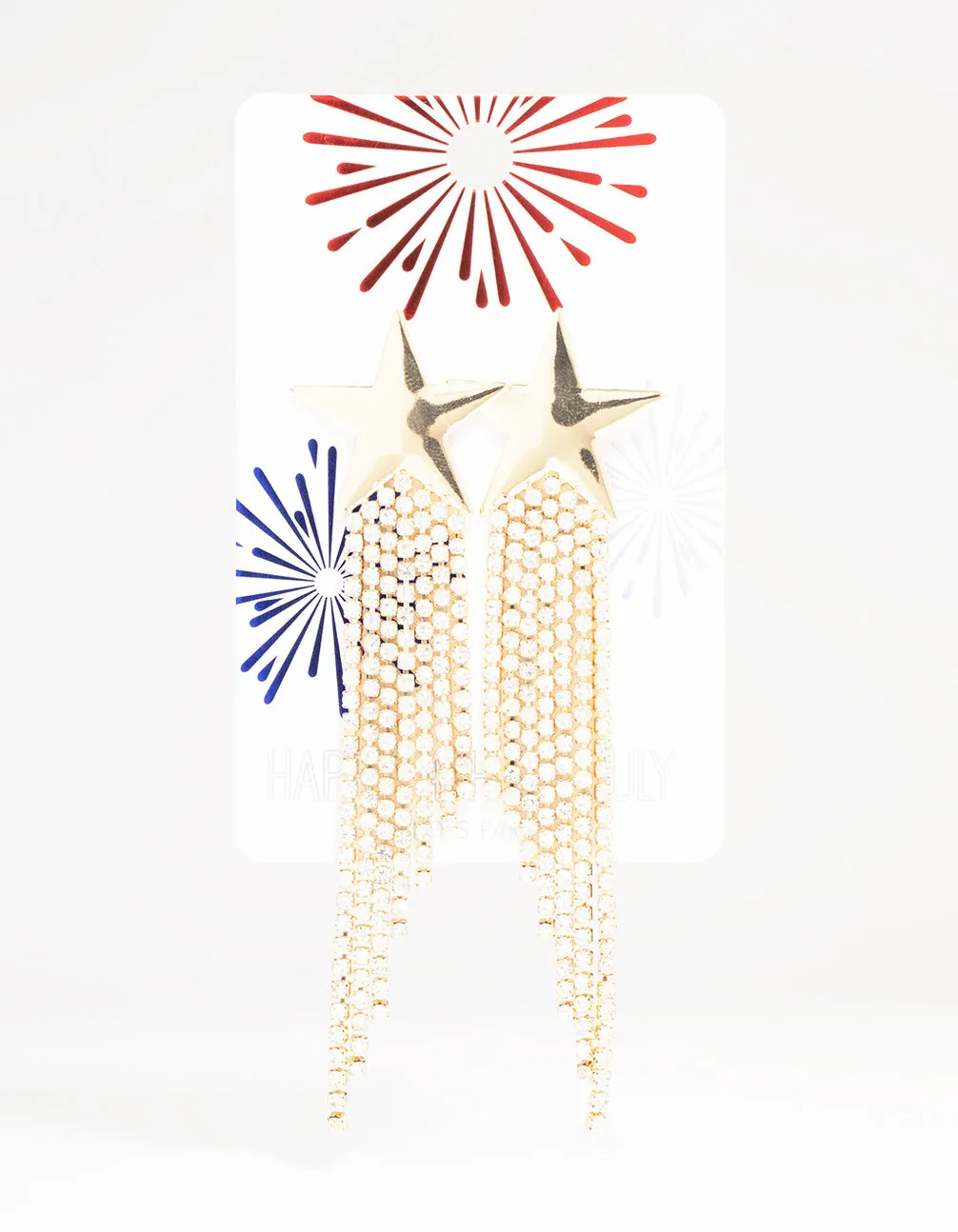 Silver Shooting Star Statement Earrings