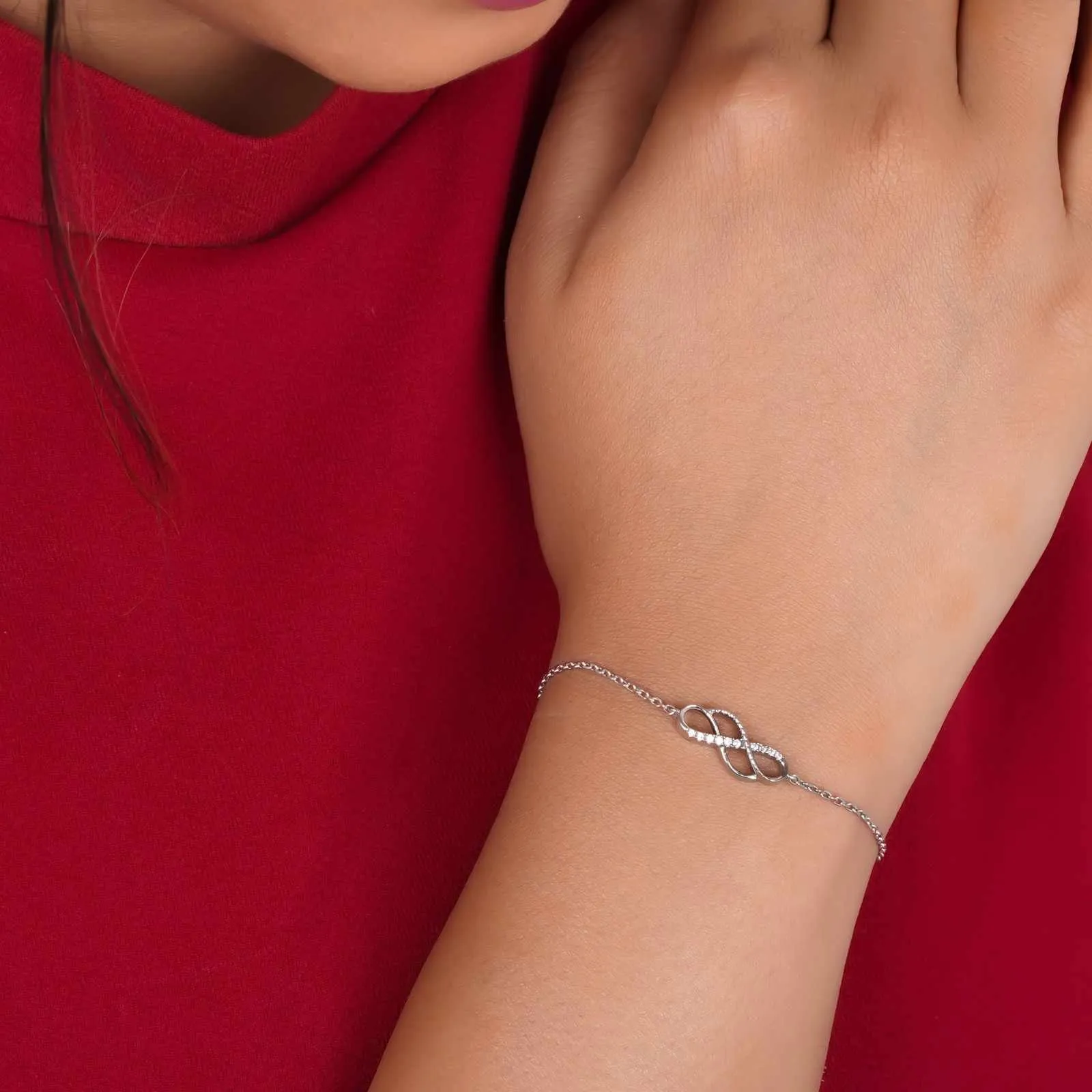 Silver Twin Infinity Love Bracelet