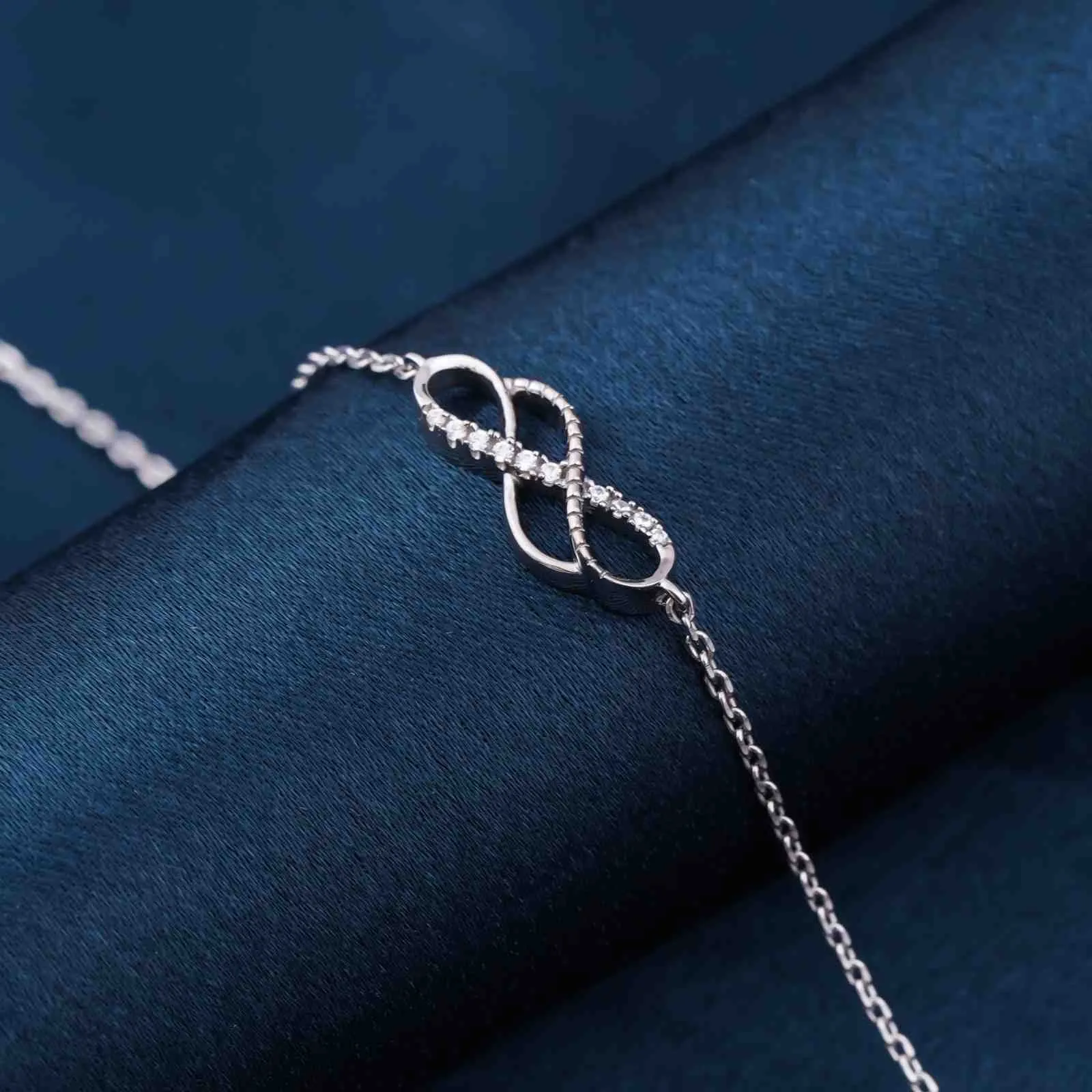 Silver Twin Infinity Love Bracelet