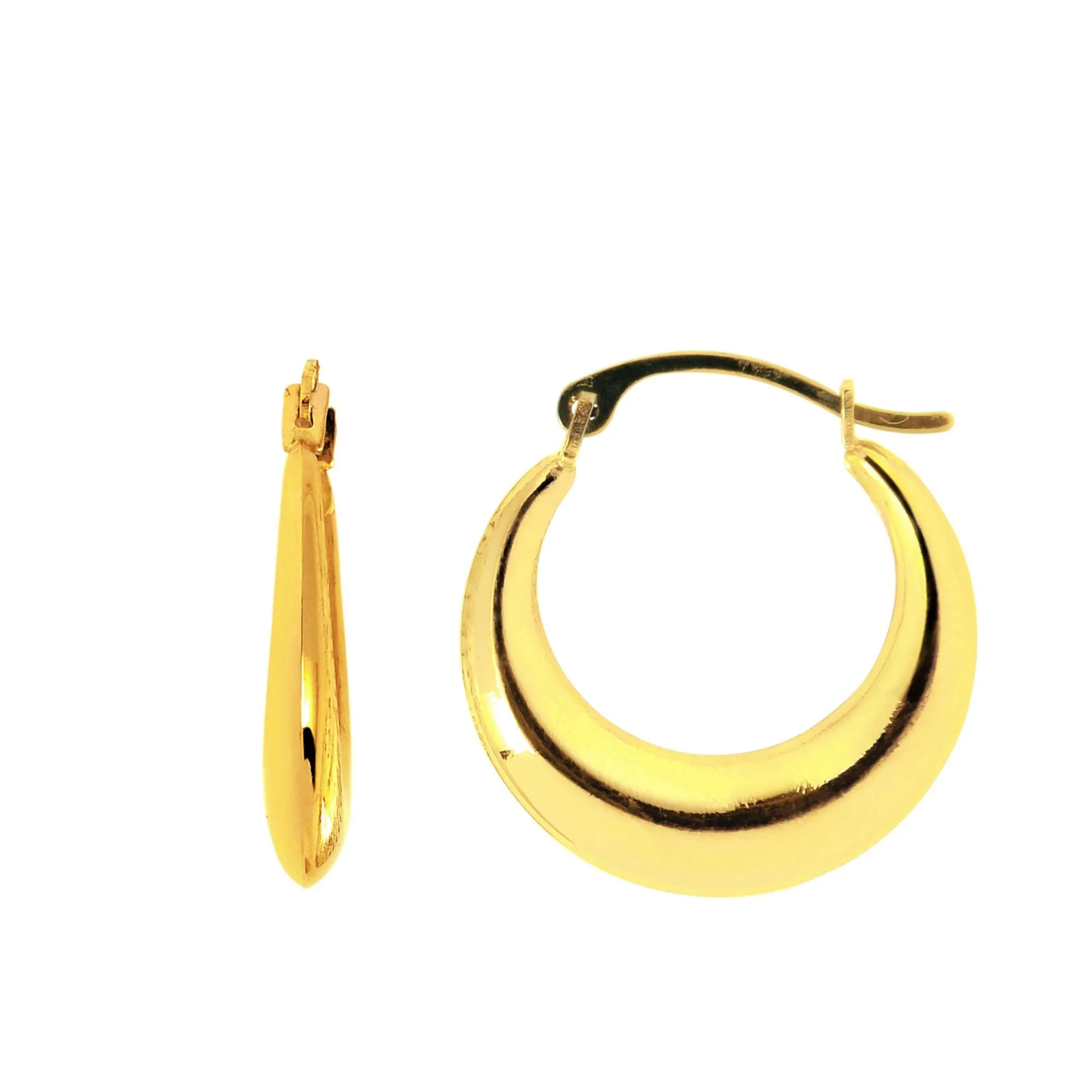 Sincerely Springer's 14k Yellow Gold Hollow Tapered Hoop Earrings