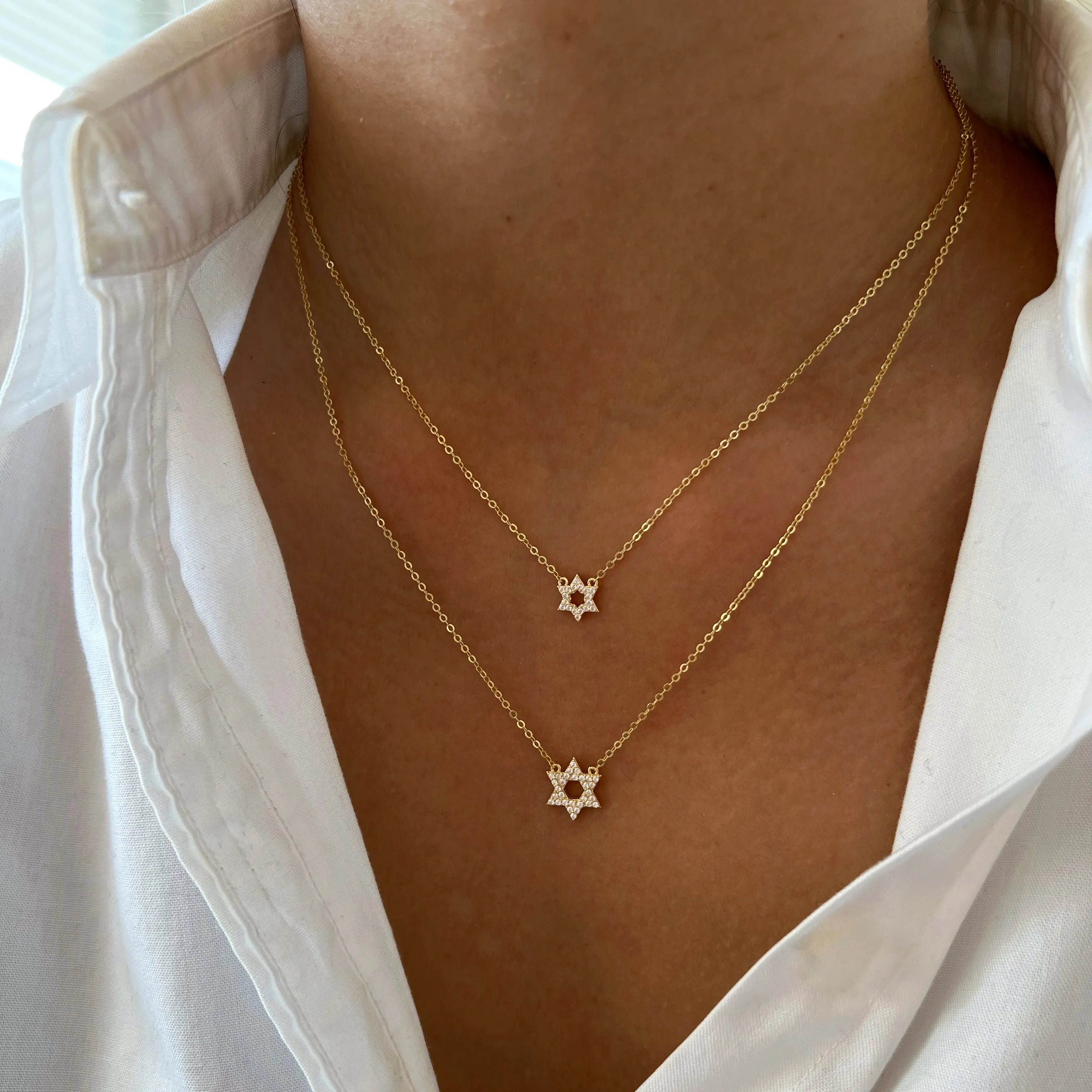 Small Classic David Star Necklace