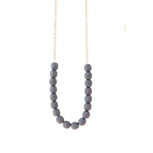 Smoke 28" Bead Necklace