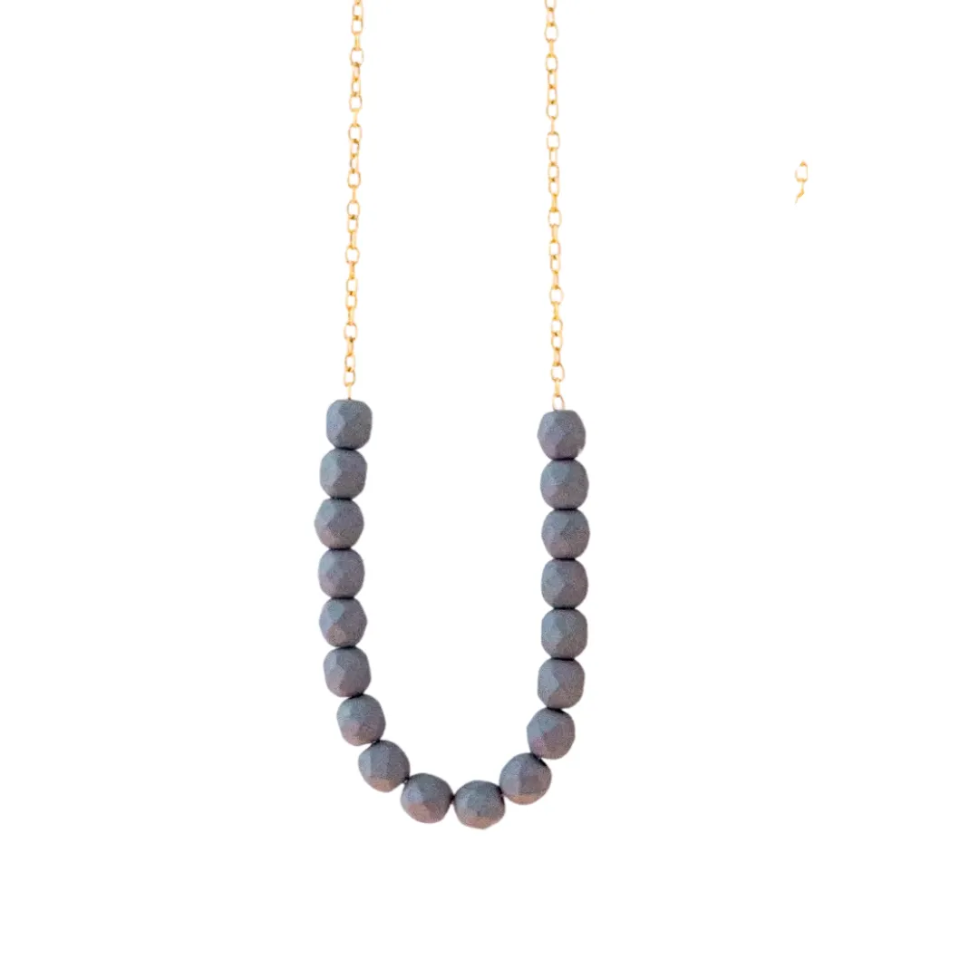 Smoke 28" Bead Necklace