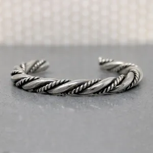So Meta Twist within a Twist Coin Silver Cuff