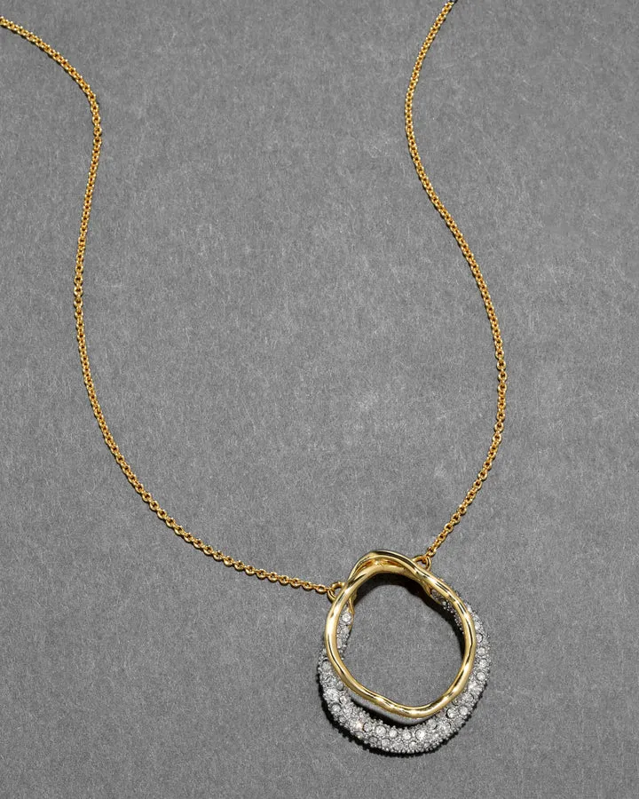 Solanales Gold Crystal Orbit Necklace