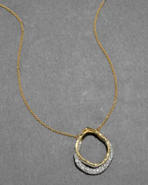 Solanales Gold Crystal Orbit Necklace