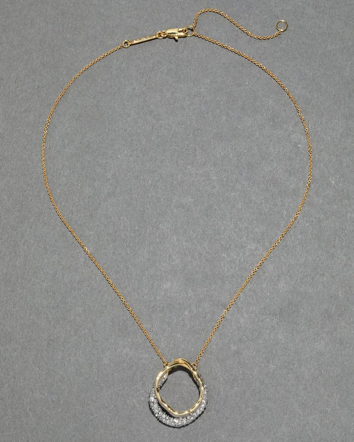 Solanales Gold Crystal Orbit Necklace