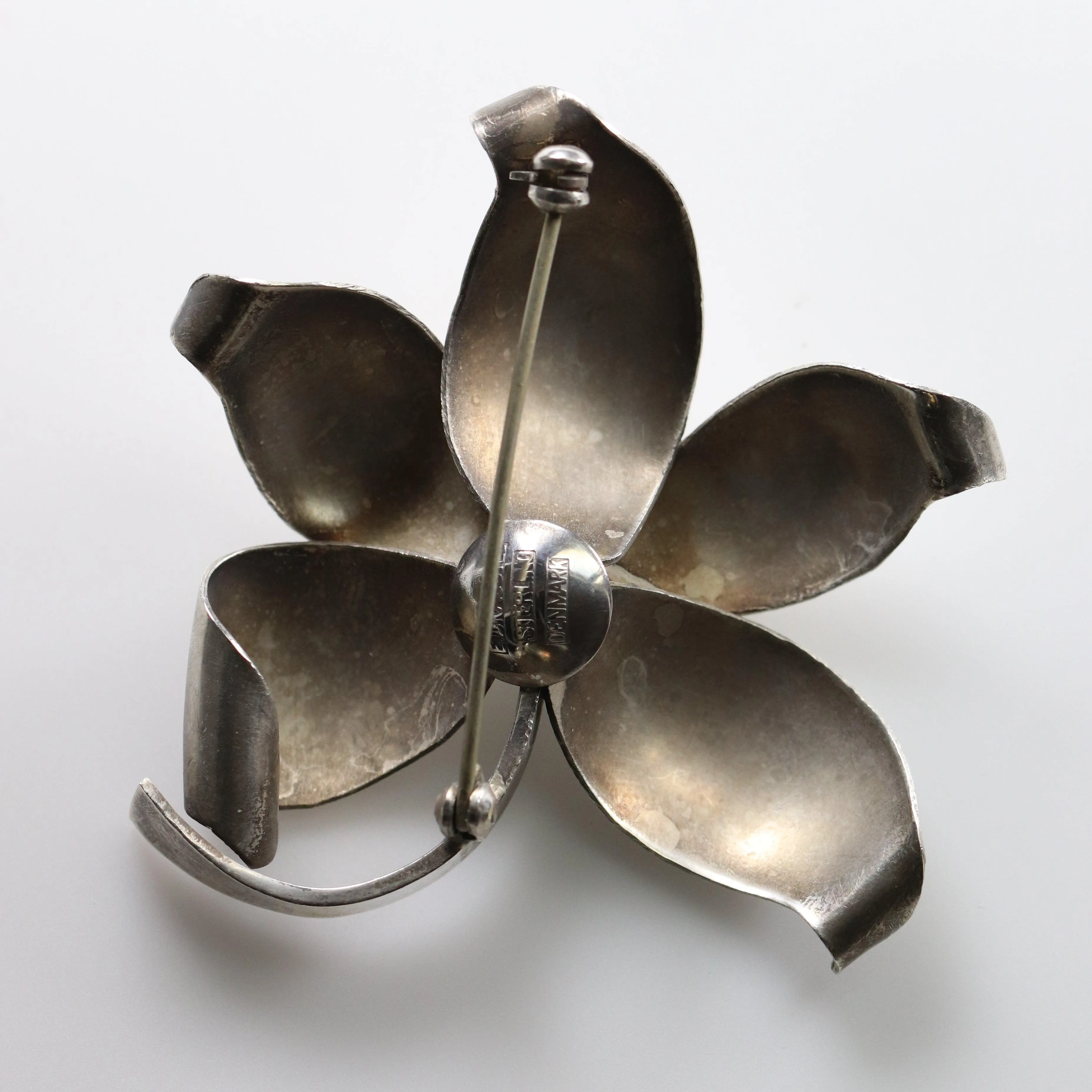 SOLD OUT: Vintage Danish E Dagsted Sterling Silver Jewelry | Floral Modernist Mid-Century Brooch