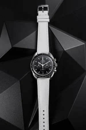 Solitaire Universal Straps in Snow White Epsom for Omega