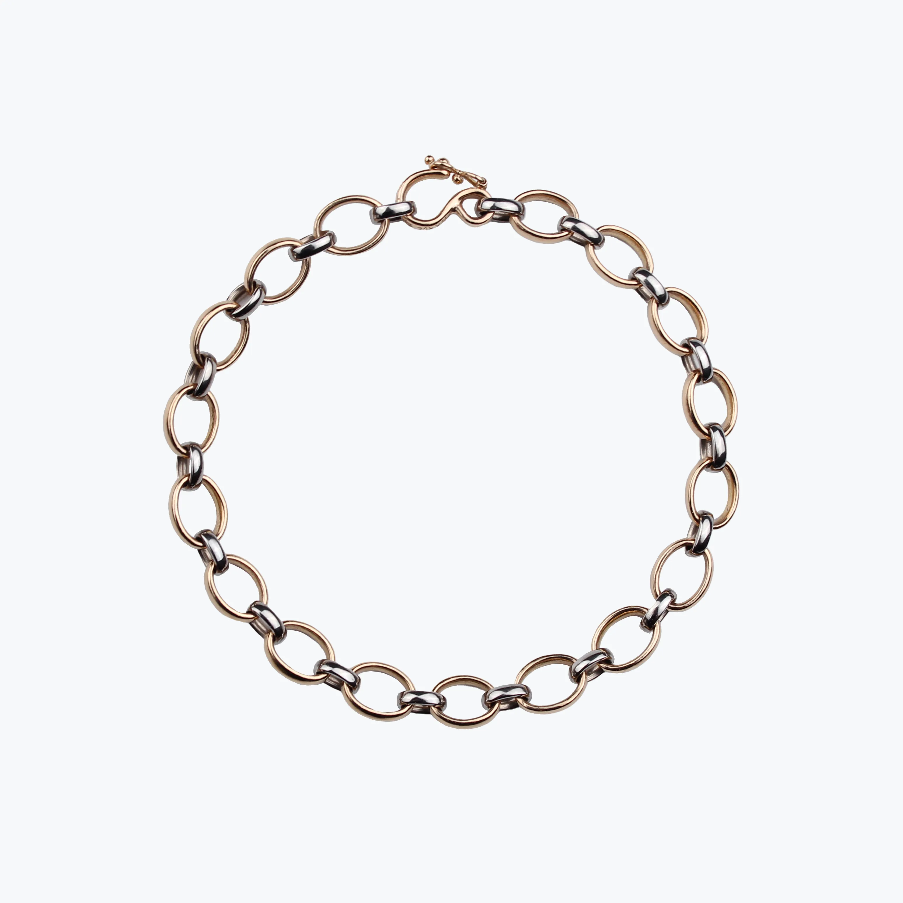Sonoma Mixed Link Two Tone Bracelet 22K Apricot Gold and 18K Alpine Gold