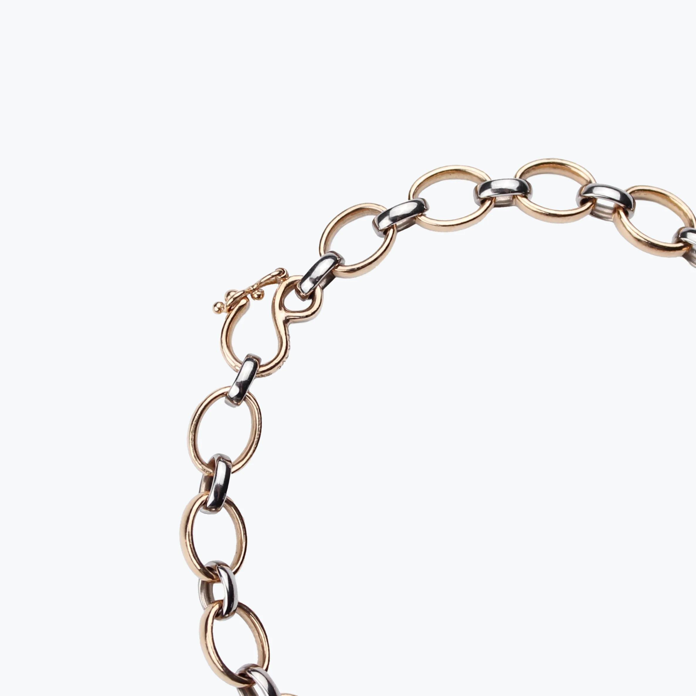 Sonoma Mixed Link Two Tone Bracelet 22K Apricot Gold and 18K Alpine Gold