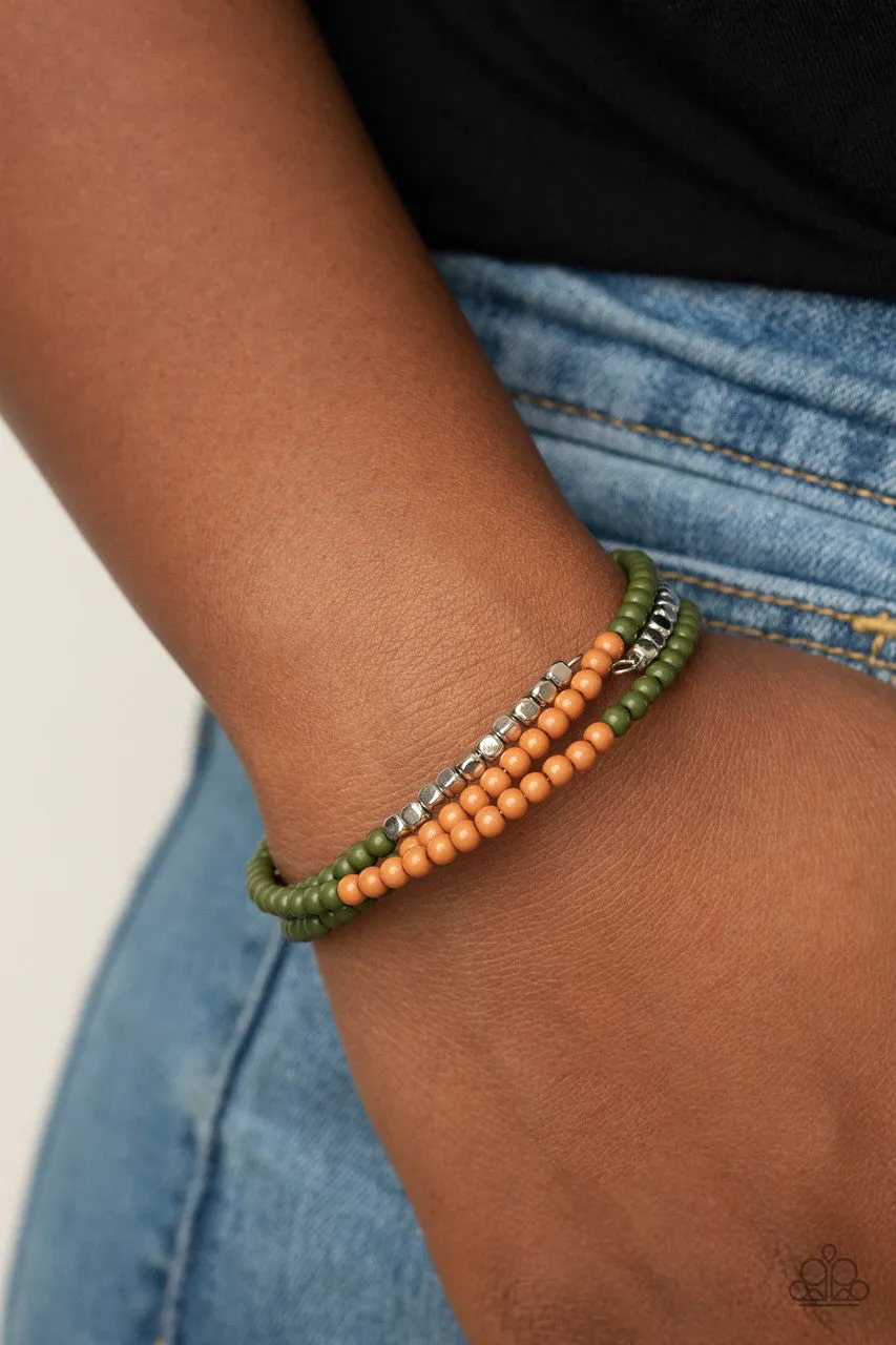 Spiral Dive Green Paparazzi Bracelet