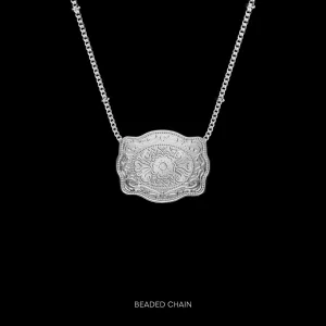 Spurwest Mini Belt Buckle Necklace (Amelia Rose) Silver