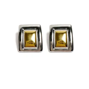 Square Two Tones Earrings