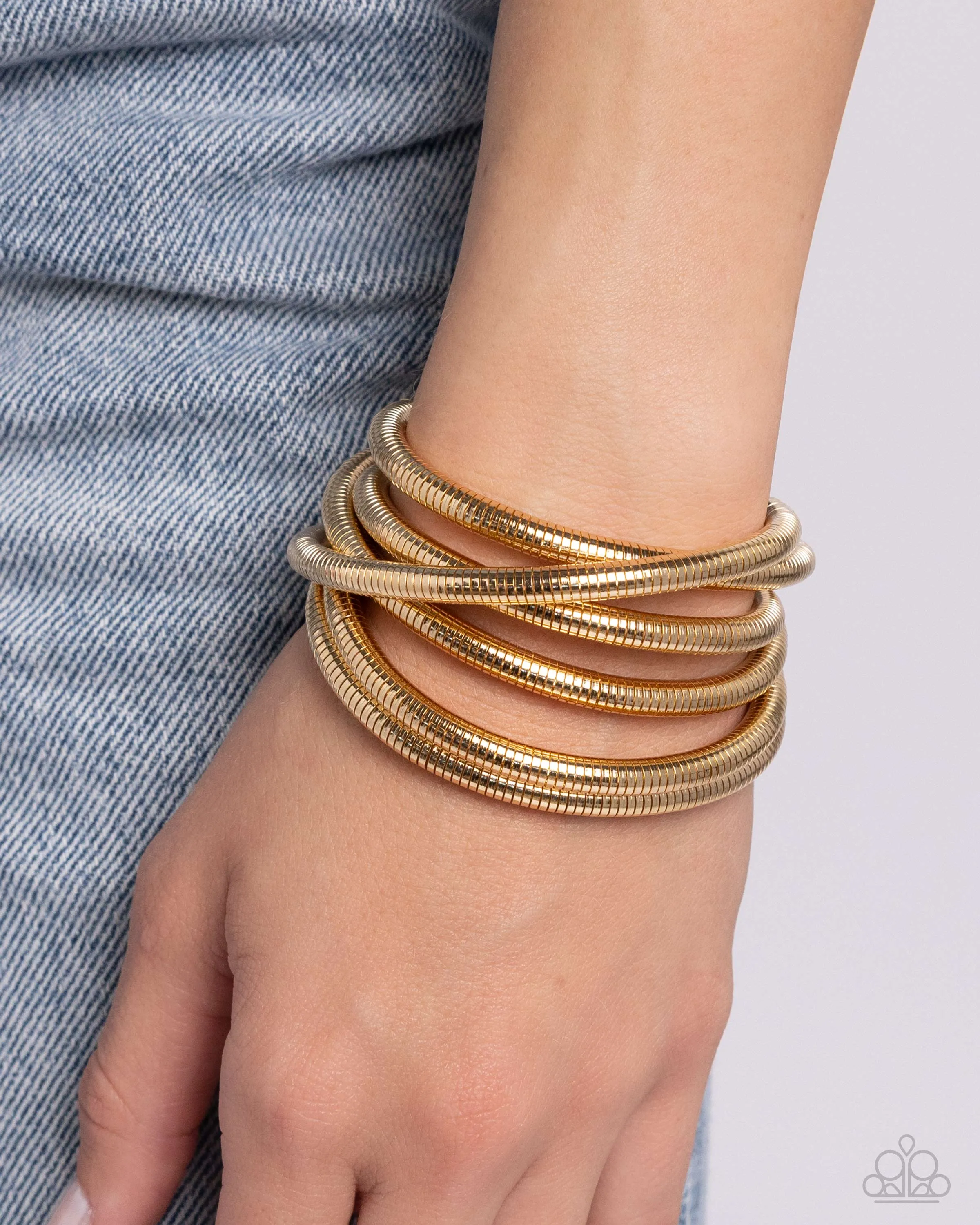Stacked Severity - Gold - High Sheen Chain Infinity Bracelet