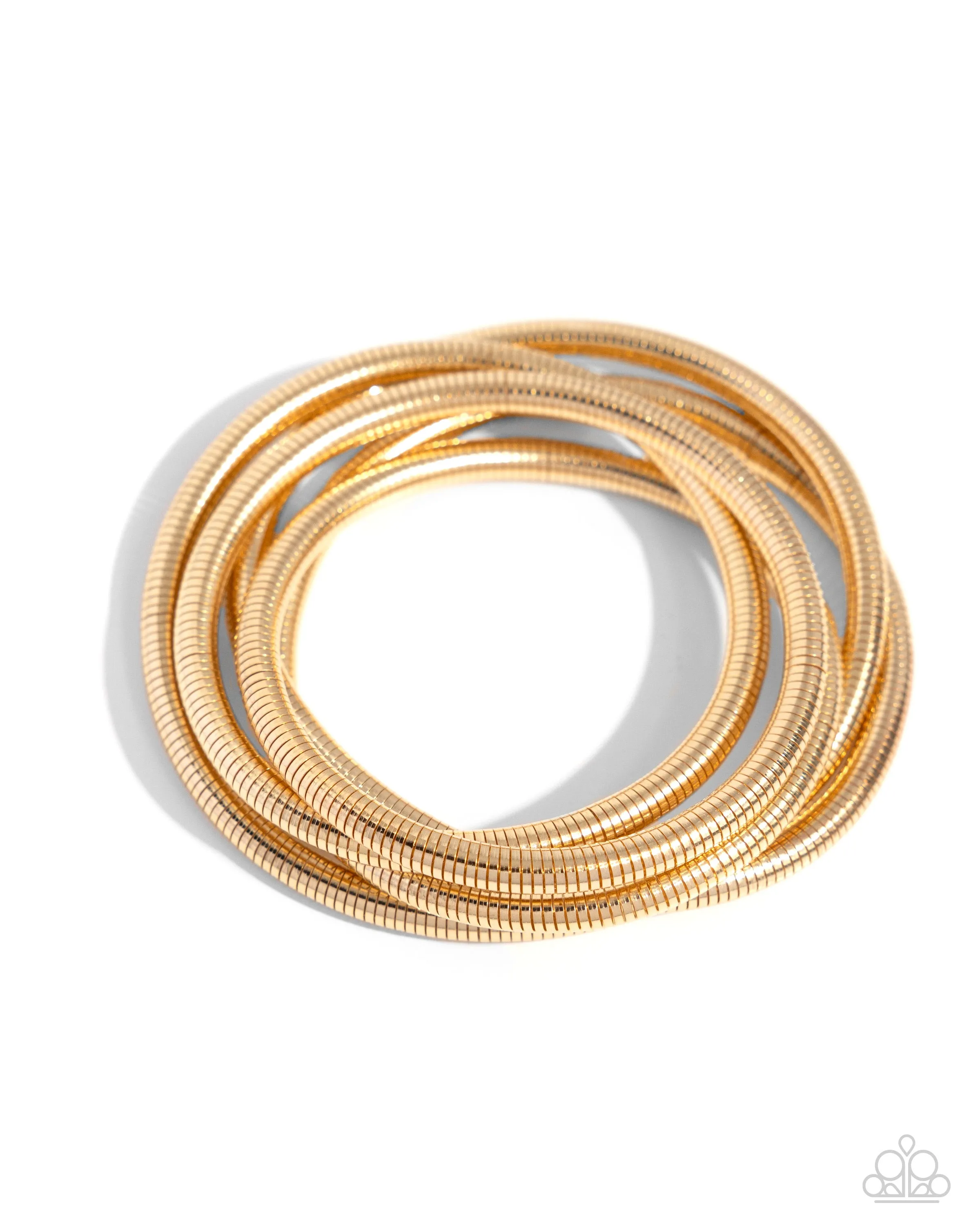 Stacked Severity - Gold - High Sheen Chain Infinity Bracelet