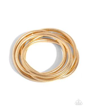 Stacked Severity - Gold - High Sheen Chain Infinity Bracelet