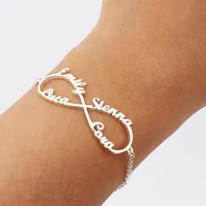Stainless Steel Infinity Name Bracelet