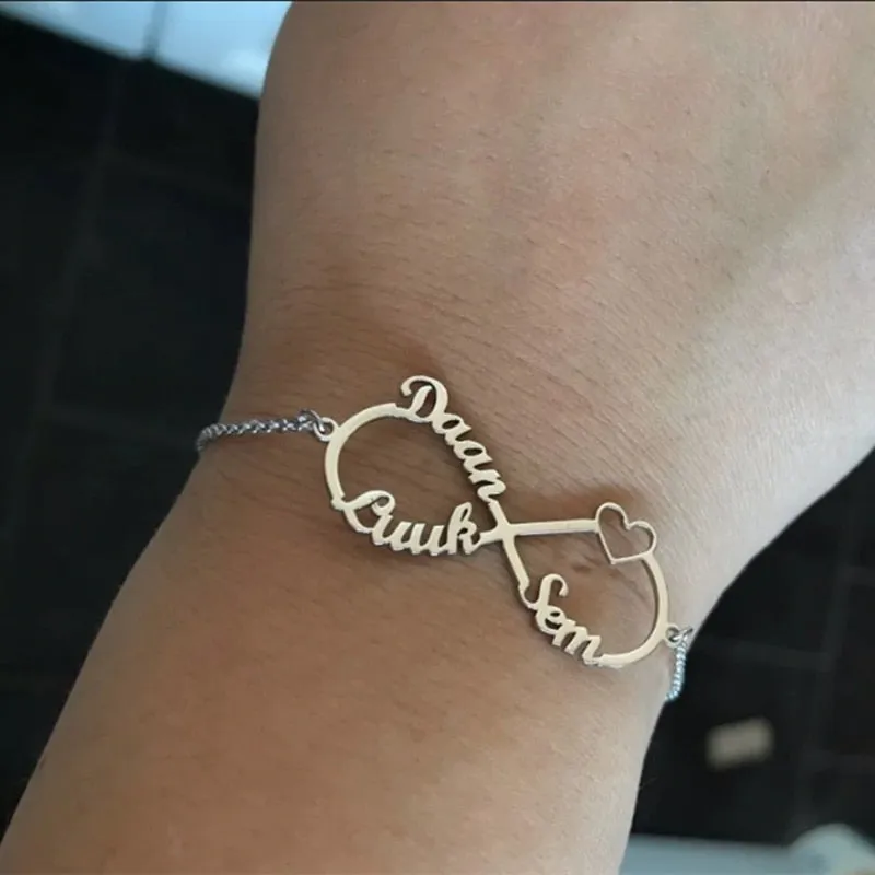 Stainless Steel Infinity Name Bracelet