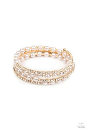 Starry Strut Gold Paparazzi Bracelet