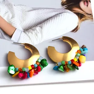 Statement Beaded Hoops