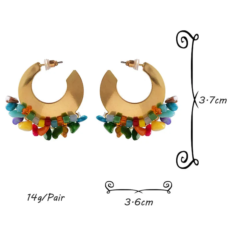 Statement Beaded Hoops