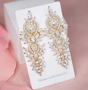 Statement Gold Earrings - Sara