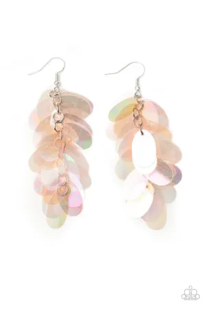 Stellar in Sequins Pink Paparazzi Earrings