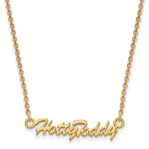Sterling Silver Gold-plated University of Mississippi Hotty Toddy Script 18 inch Necklaces