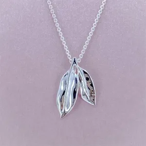 Sterling Silver Pendant - Pohutukawa Leaves