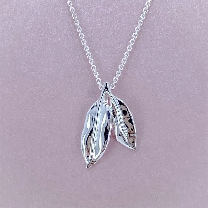 Sterling Silver Pendant - Pohutukawa Leaves