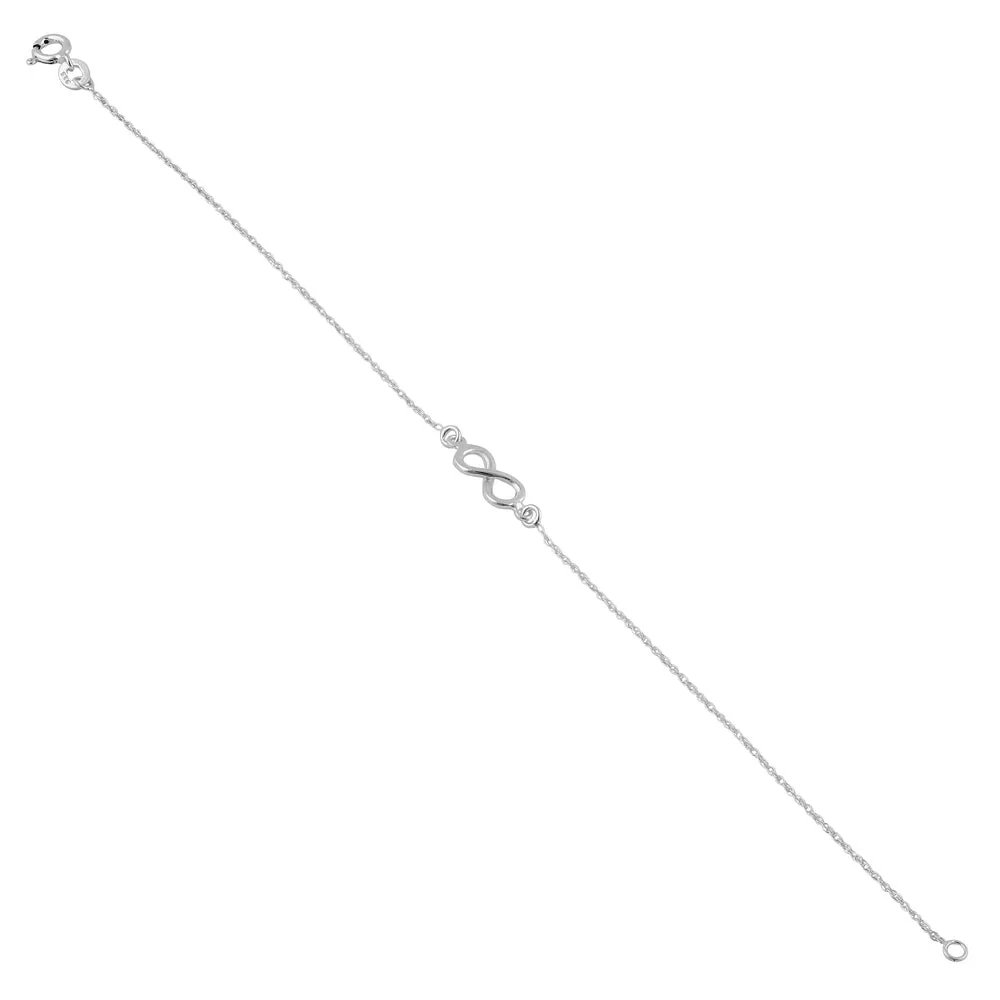 Sterling Silver Small Infinity Bracelet