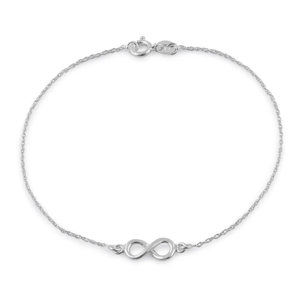 Sterling Silver Small Infinity Bracelet